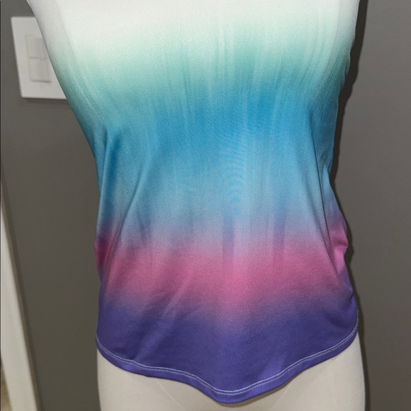 Gradient Sleeveless Women's athletic top by Lucky in Love - Picture 2 of 6